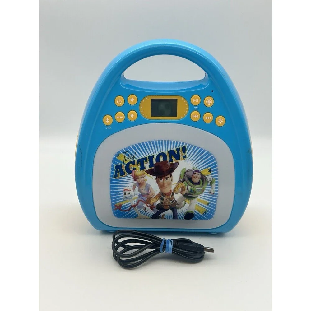 Disney Pixar Toy Story 4 Bluetooth MP3 Karaoke Machine *No Mic* Tested